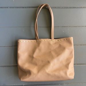 Soft leather tote bag with inner mini leather purse